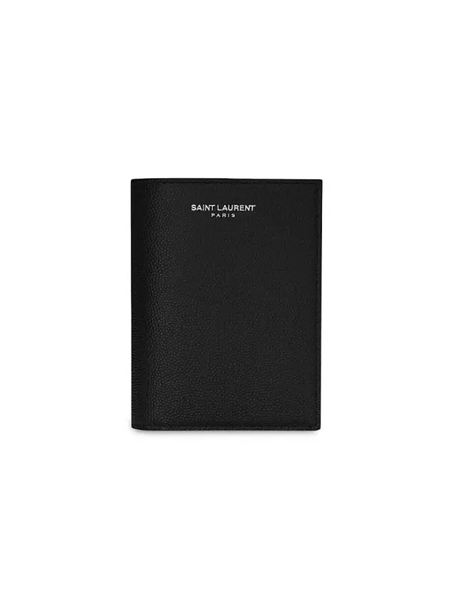 Saint Laurent Men's Leather Bifold Wallet - Black
