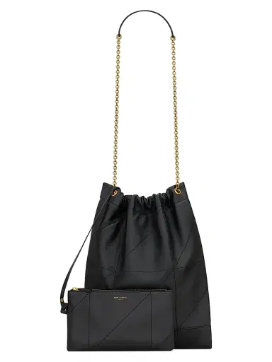 Saint Laurent Women's Jamie 4.3 Pochon in Lambskin Shoulder Bags - Light Musk | Thumbnail 10