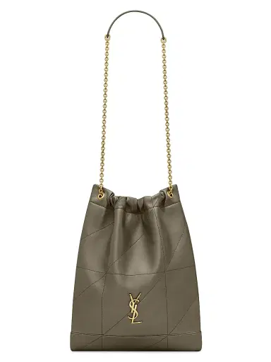 Saint Laurent Women's Jamie 4.3 Pochon in Lambskin Shoulder Bags - Light Musk | Thumbnail 1