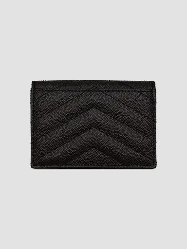 Saint Laurent Women's Cassandre Matelass Business Card Case - Nero | Thumbnail 2 Saint Laurent Women's Cassandre Matelass Business Card Case - Nero | Thumbnail 2