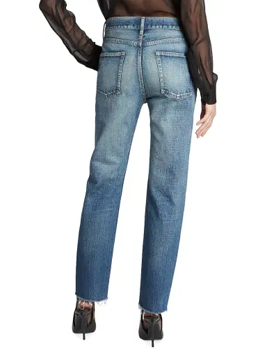 Saint Laurent Women's Straight-Fit Jeans - Authentic Vintage Blue | Thumbnail 5