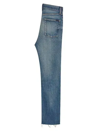 Saint Laurent Women's Straight-Fit Jeans - Authentic Vintage Blue | Thumbnail 7