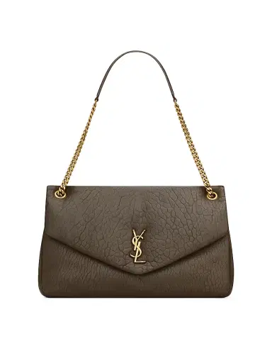 Saint Laurent Women's Calypso Bag in Grained Lambskin - Light Musk | Thumbnail 1 Saint Laurent Women's Calypso Bag in Grained Lambskin - Light Musk | Thumbnail 1