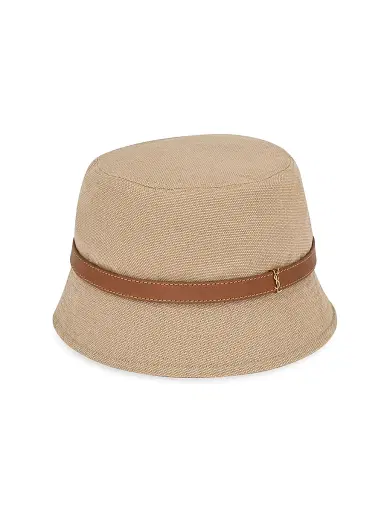 Saint Laurent Women's Cassandre Bucket Hat in Canvas | Thumbnail 4 Saint Laurent Women's Cassandre Bucket Hat in Canvas | Thumbnail 4