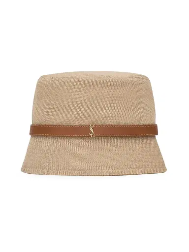 Saint Laurent Women's Cassandre Bucket Hat in Canvas | Thumbnail 1 Saint Laurent Women's Cassandre Bucket Hat in Canvas | Thumbnail 1