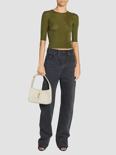 Saint Laurent Women's Le 5 à 7 Hobo Bag in Smooth Leather | Thumbnail 2 Saint Laurent Women's Le 5 à 7 Hobo Bag in Smooth Leather | Thumbnail 2