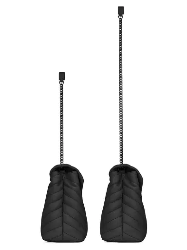 Saint Laurent Women's Loulou Shoulder Bag in Quilted Leather - Black | Thumbnail 4 Saint Laurent Women's Loulou Shoulder Bag in Quilted Leather - Black | Thumbnail 4