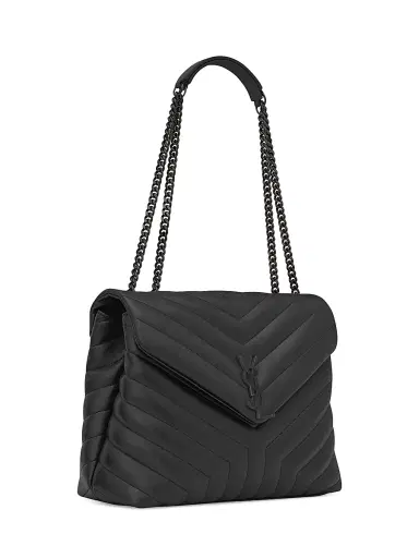 Saint Laurent Women's Loulou Shoulder Bag in Quilted Leather - Black | Thumbnail 7 Saint Laurent Women's Loulou Shoulder Bag in Quilted Leather - Black | Thumbnail 7