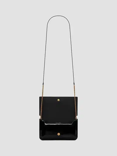 Saint Laurent Women's Cassandre Phone Holder in Patent Leather | Thumbnail 2
