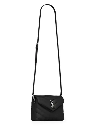 Saint Laurent Women's Mini Loulou Matelassé Leather Crossbody Bag - Nero | Thumbnail 6