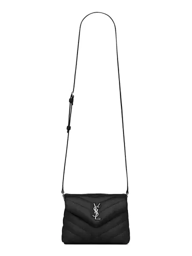 Saint Laurent Women's Mini Loulou Matelassé Leather Crossbody Bag - Nero | Thumbnail 1