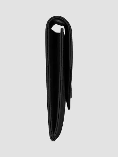Saint Laurent Women's Cassandre Matelassé Flap Pouch in Grain De Poudre Embossed Leather - Noir | Thumbnail 4