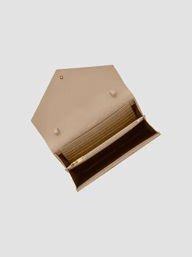 Saint Laurent Women's Classic Cassandre Chain Wallet in Grain De Poudre Leather - Seasalt | Thumbnail 6 Saint Laurent Women's Classic Cassandre Chain Wallet in Grain De Poudre Leather - Seasalt | Thumbnail 6