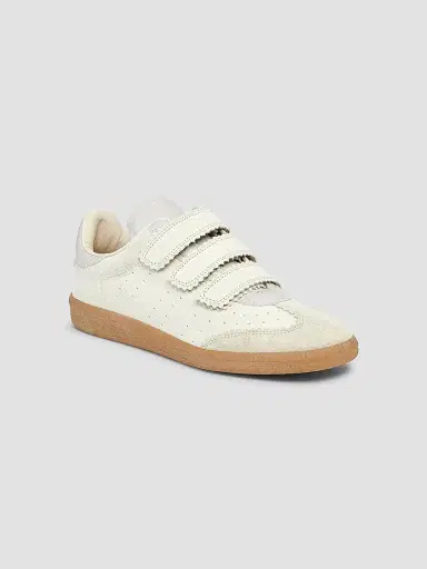 Isabel Marant Women's Beth Suede Low-Top Sneakers - Ecru - Size 11 | Thumbnail 2