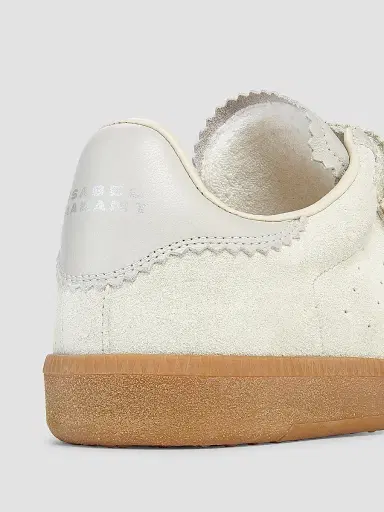 Isabel Marant Women's Beth Suede Low-Top Sneakers - Ecru - Size 11 | Thumbnail 3
