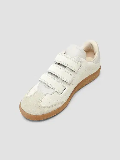 Isabel Marant Women's Beth Suede Low-Top Sneakers - Ecru - Size 11 | Thumbnail 4