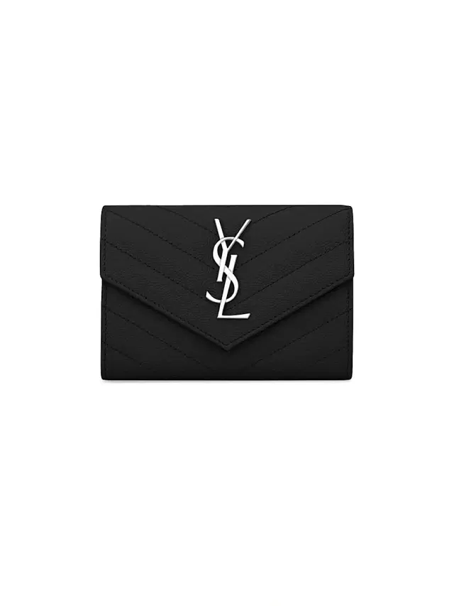Women's Cassandre Matelassé  Envelope Wallet - Nero