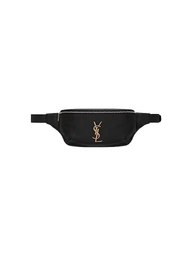 Saint Laurent Women's Cassandre Classic Belt Bag In Grain De Poudre Embossed Leather | Thumbnail 1