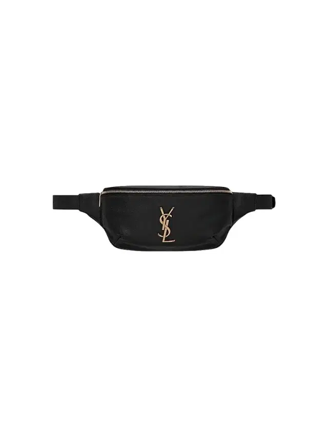 Saint Laurent Women's Cassandre Classic Belt Bag In Grain De Poudre Embossed Leather - Nero