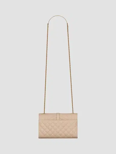 Saint Laurent Women's Envelope Small Shoulder Bag in Quilted Grain De Poudre Embossed Leather | Thumbnail 3 Saint Laurent Women's Envelope Small Shoulder Bag in Quilted Grain De Poudre Embossed Leather | Thumbnail 3