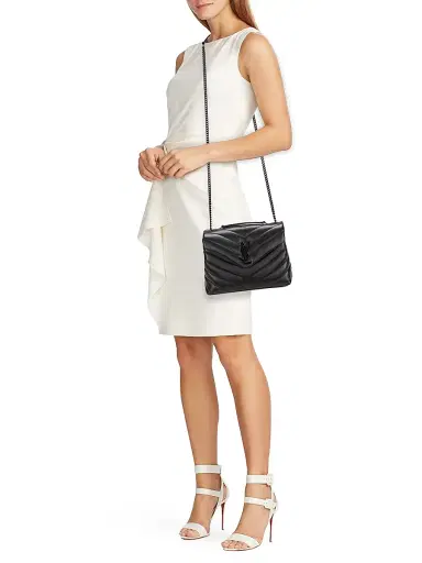 Saint Laurent Women's Loulou Shoulder Bag in Quilted Leather - Black | Thumbnail 3 Saint Laurent Women's Loulou Shoulder Bag in Quilted Leather - Black | Thumbnail 3