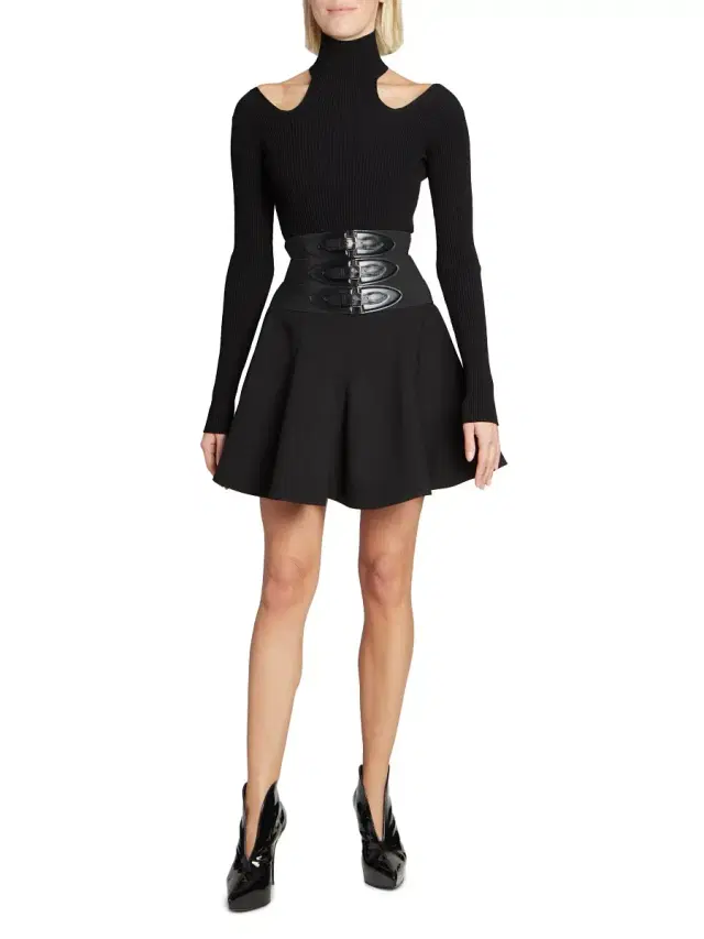 Women's Long-Sleeve Cut-Out Bodysuit - Black Women's Long-Sleeve Cut-Out Bodysuit - Black