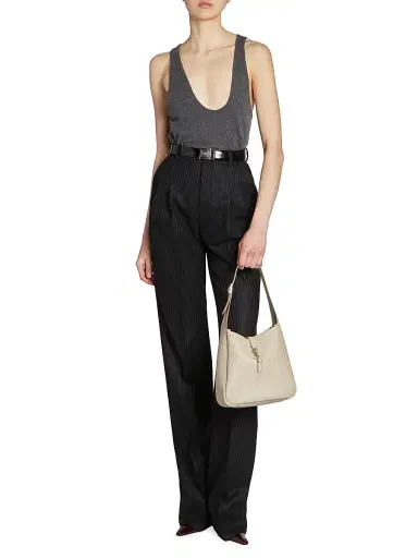 Saint Laurent Women's Le 5 à 7 Soft Shoulder Bag In Smooth Leather - Seasalt | Thumbnail 2