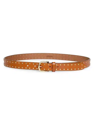 Isabel Marant Women's Zap Studded Leather Belt | Thumbnail 1
