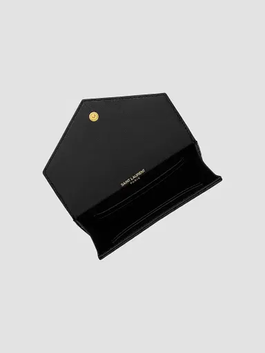 Saint Laurent Women's Cassandre Matelassé  Envelope Wallet in Lambskin - Urban Grey | Thumbnail 7