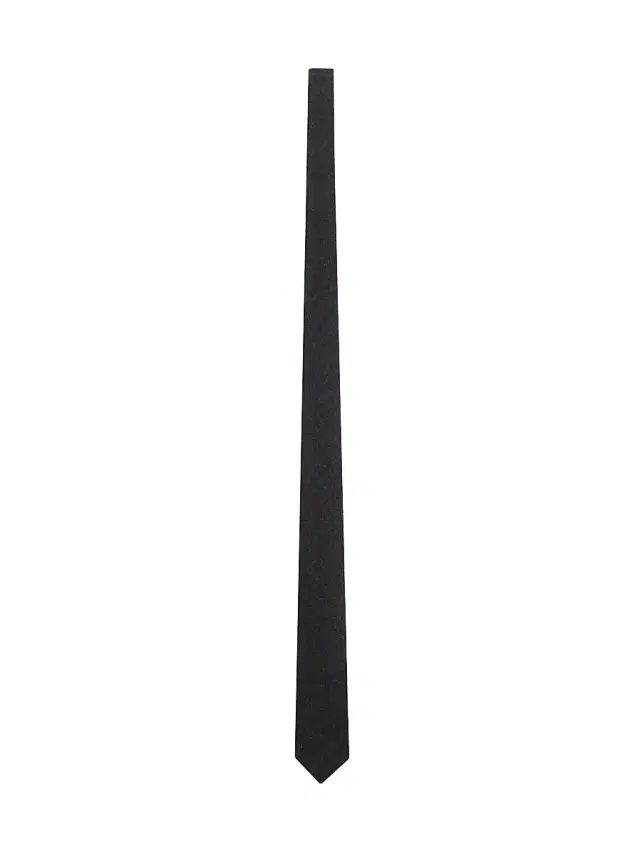 Men's Tie in Silk and Wool - Anthracite