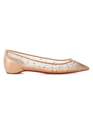 Christian Louboutin Women's Follies Strass Ballerina Flats | Thumbnail 1 Christian Louboutin Women's Follies Strass Ballerina Flats | Thumbnail 1
