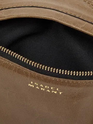 Isabel Marant Women's Nessah Patent Leather Shoulder Bag - Dark Khaki | Thumbnail 5 Isabel Marant Women's Nessah Patent Leather Shoulder Bag - Dark Khaki | Thumbnail 5