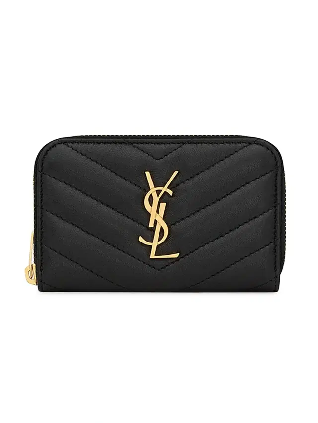 Women's Cassandre Matelassé Coin Card Wallet In Lambskin - Black