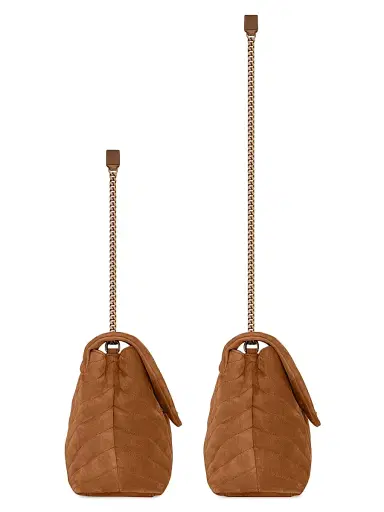 Saint Laurent Women's Loulou in Quilted Suede - Cinnamon | Thumbnail 4 Saint Laurent Women's Loulou in Quilted Suede - Cinnamon | Thumbnail 4
