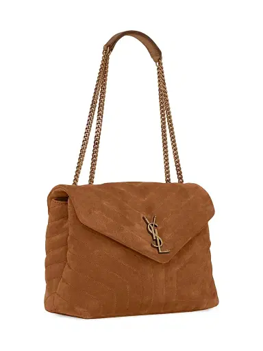 Saint Laurent Women's Loulou in Quilted Suede - Cinnamon | Thumbnail 6 Saint Laurent Women's Loulou in Quilted Suede - Cinnamon | Thumbnail 6