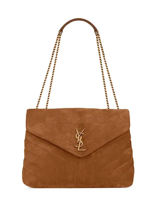 Women's Loulou  in Quilted Suede - Cinnamon