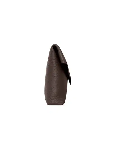 Saint Laurent Women's Cassandre Large Envelope Pouch In Lambskin - Santal | Thumbnail 5