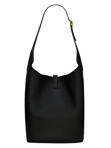 Saint Laurent Women's Le 5 à 7 Hobo Bag in Grained Leather - Black | Thumbnail 5