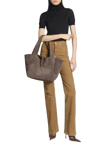 Saint Laurent Women's Le Bea in Suede Tote Bag | Thumbnail 2 Saint Laurent Women's Le Bea in Suede Tote Bag | Thumbnail 2