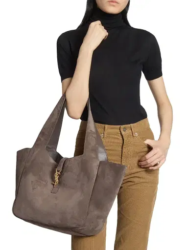 Saint Laurent Women's Le Bea in Suede Tote Bag | Thumbnail 3 Saint Laurent Women's Le Bea in Suede Tote Bag | Thumbnail 3
