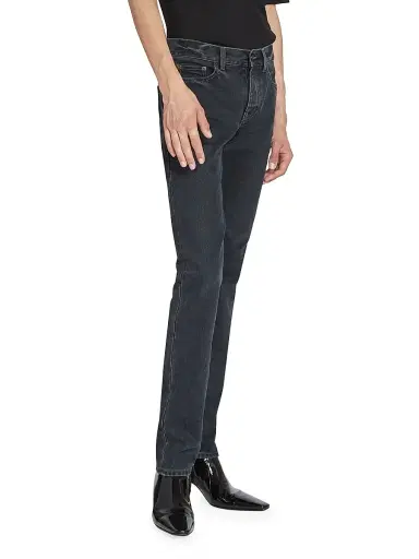 Saint Laurent Men's Slim-Fit Jeans in Denim - Dark Blue - Size 28 | Thumbnail 5