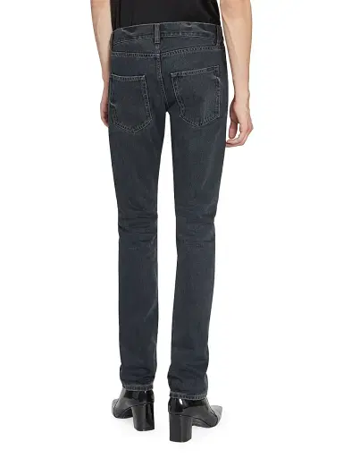 Saint Laurent Men's Slim-Fit Jeans in Denim - Dark Blue - Size 28 | Thumbnail 6