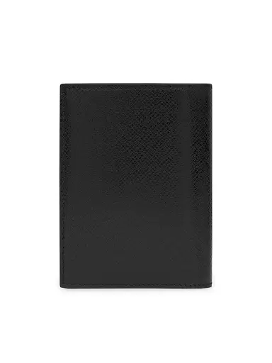 Saint Laurent Men's Credit Card Wallet In Coated Bark Leather - Black | Thumbnail 2