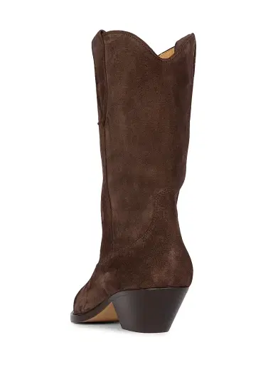Isabel Marant Women's Duerto 35MM Suede Cowboy Boots - Chocolate - Size 10 | Thumbnail 3