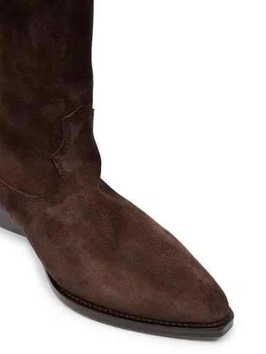 Isabel Marant Women's Duerto 35MM Suede Cowboy Boots - Chocolate - Size 9 | Thumbnail 5 Isabel Marant Women's Duerto 35MM Suede Cowboy Boots - Chocolate - Size 9 | Thumbnail 5