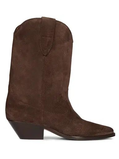 Isabel Marant Women's Duerto 35MM Suede Cowboy Boots - Chocolate - Size 9 | Thumbnail 1 Isabel Marant Women's Duerto 35MM Suede Cowboy Boots - Chocolate - Size 9 | Thumbnail 1