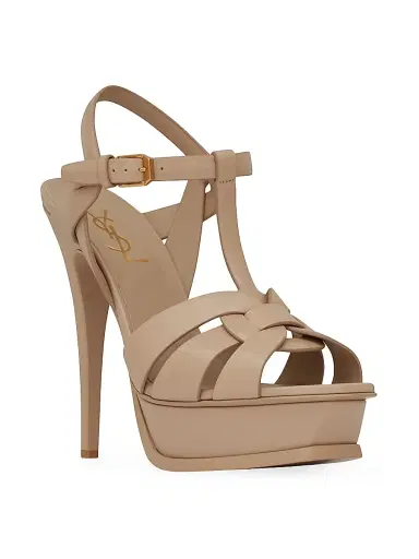 Saint Laurent Women's Tribute Platform Sandals in Smooth Leather | Thumbnail 2 Saint Laurent Women's Tribute Platform Sandals in Smooth Leather | Thumbnail 2