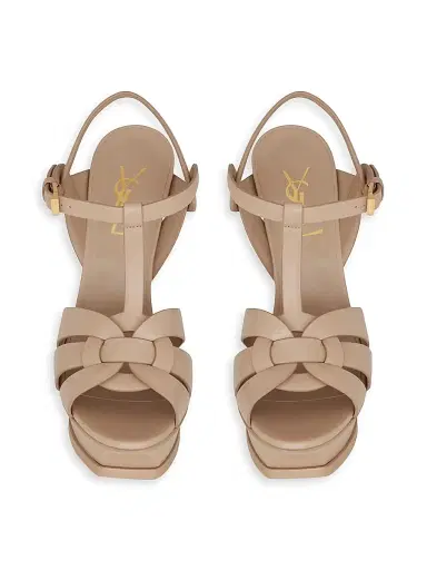 Saint Laurent Women's Tribute Platform Sandals in Smooth Leather | Thumbnail 3 Saint Laurent Women's Tribute Platform Sandals in Smooth Leather | Thumbnail 3