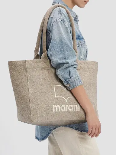 Isabel Marant Women's Yenky Zipped Cotton Tote Bag - Beige | Thumbnail 2