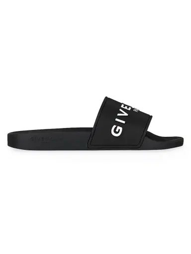 Givenchy Men's Logo Pool Slide Sandals - Black | Thumbnail 1